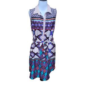 W118 by Walter Baker Geometric Tribal Print Dress S